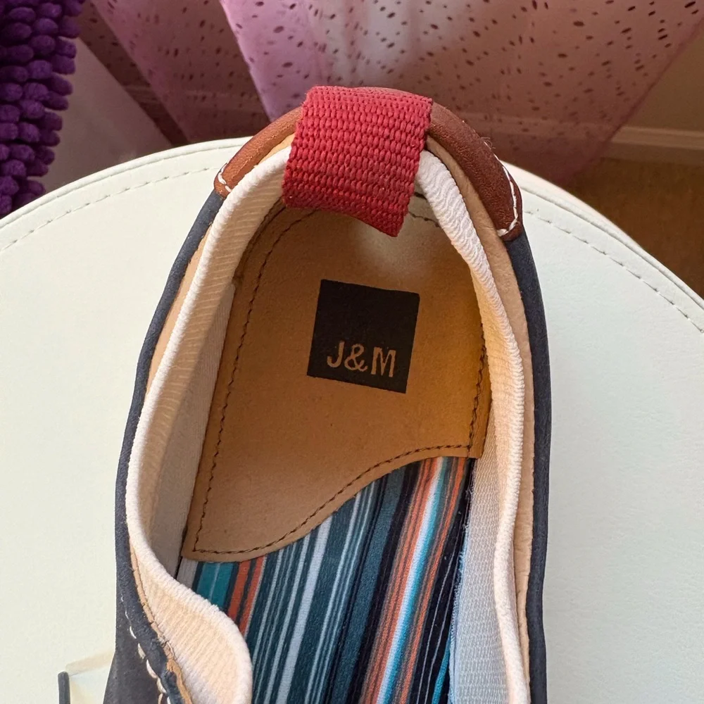 Johnson & Murphy Knit & Suede Oxfords with Perforated Design - Picture 2 of 6